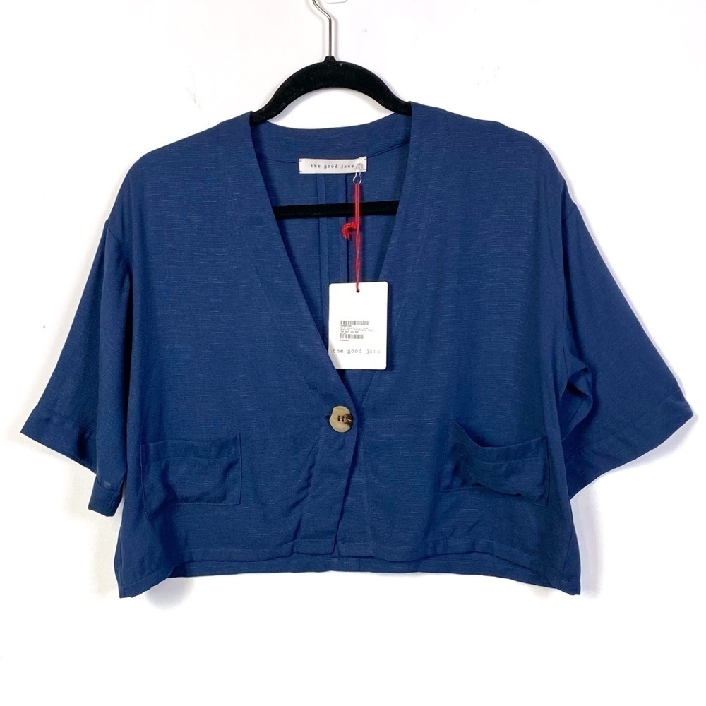 The Good Jane Anchor Blue Molly Top In Navy Size 6